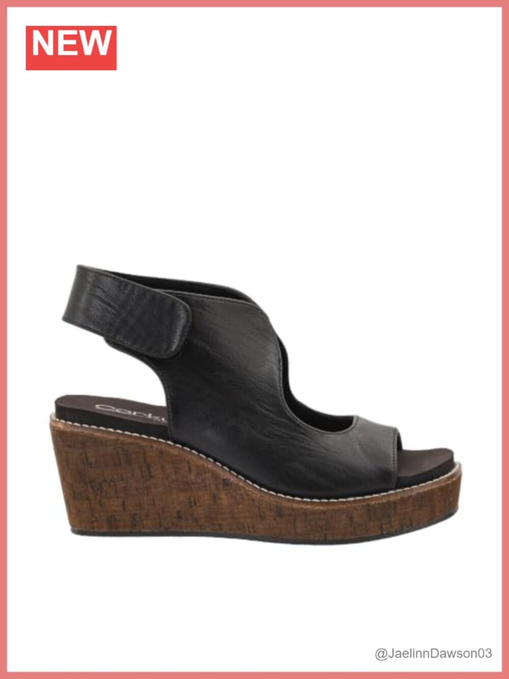 Corkys Womens Wedge Sandals 2.5 Inch Block Heel Faux Leather Adjustable Ankle